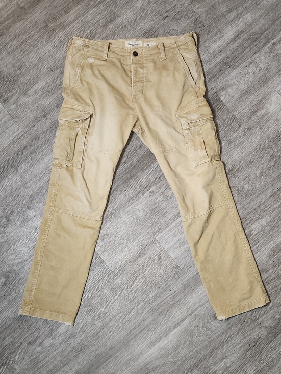 Abercrombie & Fitch Other - Vintage 2000s Abercrombie & Fitch Tan Cargo Pants - 100% Cotton - HEAVY
